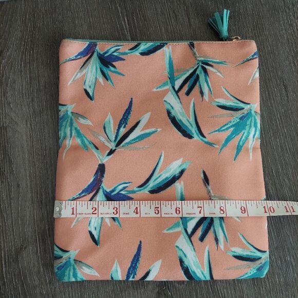 Rachel Pally Paradise Reversible Faux Leather & Canvas Zippered Clutch - Picture 12 of 13